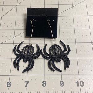 Small Lace Spider Earrings